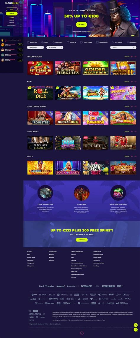 nigtrush games|NightRush Casino Review .